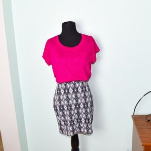 Beautiful Black and White Printed Dress